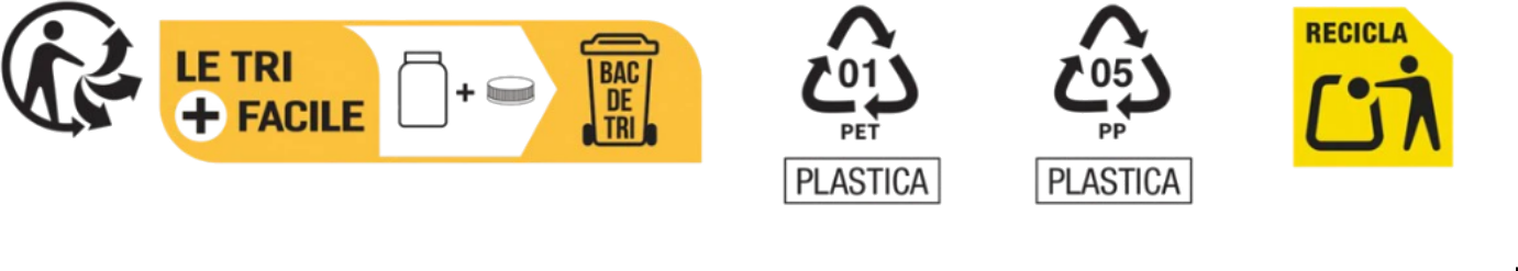 Recycling and certification icons